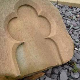 Close up of a sculpture in the Bone Infection Garden