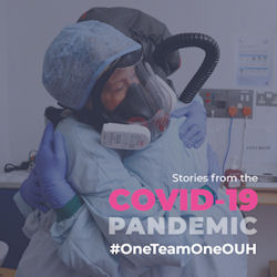 Book cover: Stories from the COVID-19 Pandemic. #OneTeamOneOUH