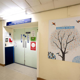 Entrance to Children's Critical Care.
