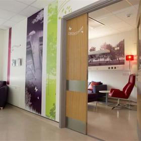 Exterior of Chill Out Lounge, with door open